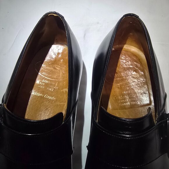 Church's Made in England WESTBURY Calf Leather Monk Strap - Black - Sz 11.5US - Picture 9 of 11